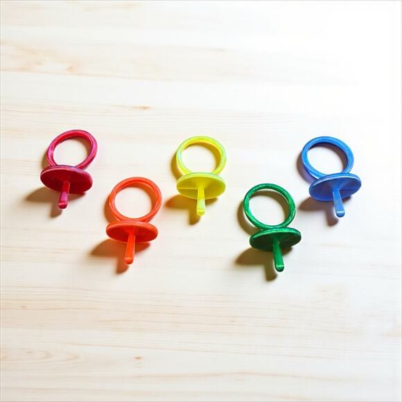 Replacement Pacifier For Cabbage Patch Kid Doll Set Of 5 Translucent Rainbow - Picture 2 of 2